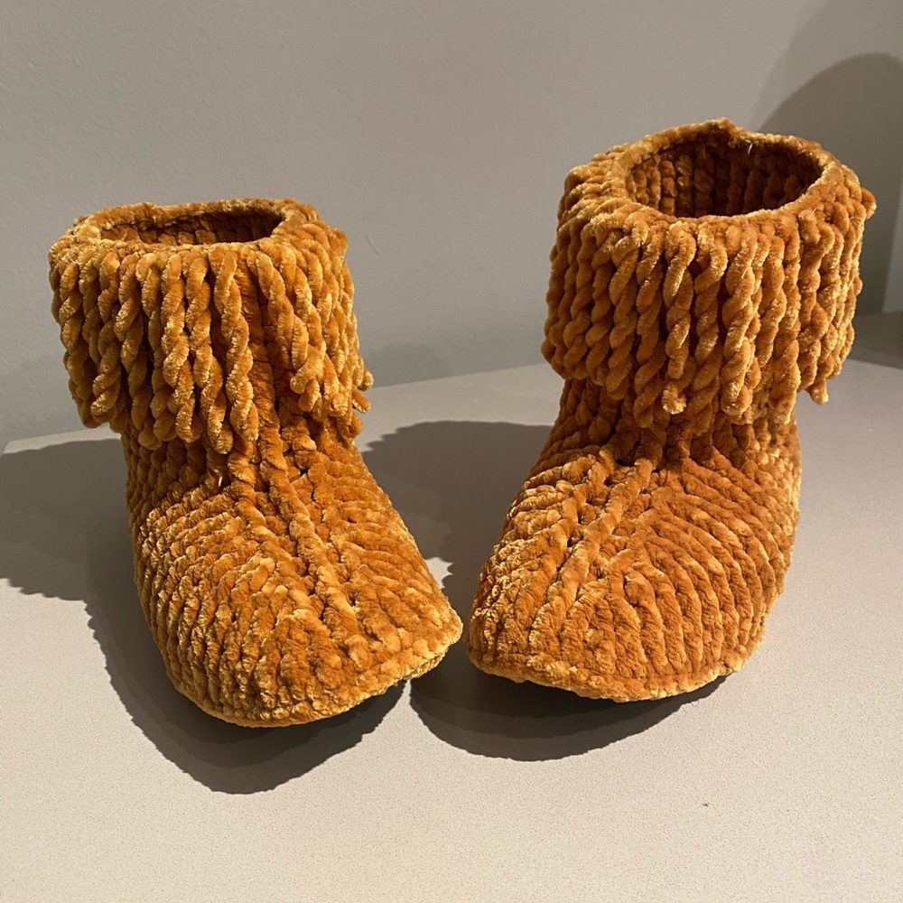 Hand Knit Cozy Slippers